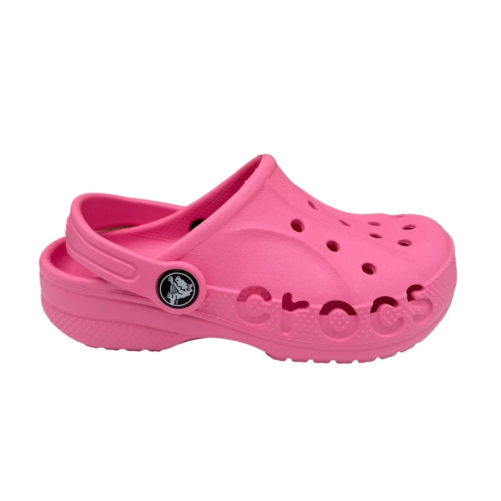 Crocs Little Girls Slip on Clogs Size 11 Pink Water Friendly Lightweight & Comfy